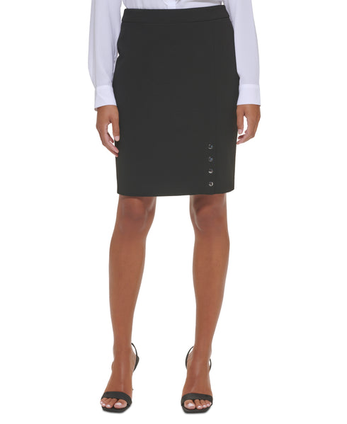 Women's Button-Detail Pencil Skirt